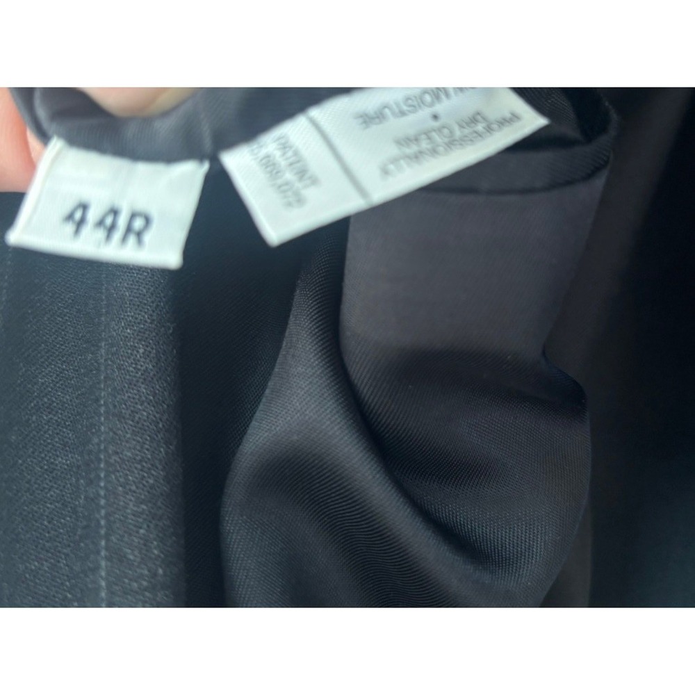 Austin Reed Men's 44R Charcoal Pin Stripe Wool Blazer Sport Coat Jacket Classic - Picture 3 of 11